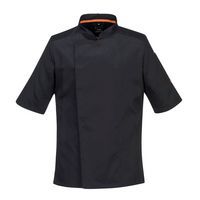 Stretch Mesh Air Pro rövid ujjú séfkabát, fekete