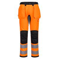 WX2 Hi-Vis nadrág lezippzározható lengőzsebbel, fekete/narancssárga