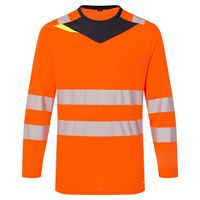 DX4 Hi-Vis hosszú ujjú póló L/S, fekete/narancssárga