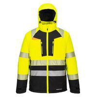 DX4 Hi-Vis Class 2 télikabát, fekete/sárga