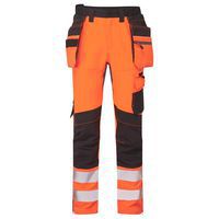 DX4 Hi-Vis nadrág lezippzározható lengőzsebbel, fekete/narancssárga