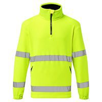 Hi-Vis 1/2 Zip polár, sárga