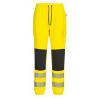 PW3 Hi-Vis Flexi Jogger, fekete/sárga