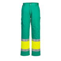 Hi-Vis könnyű, kéttónusú Combat nadrág, zöld/sárga