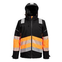 PW3 Hi-Vis Class 1 Extreme lélegző esőkabát, fekete/narancssárga