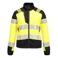 PW3 Hi-Vis Női Hybrid Baffle kabát, fekete/sárga