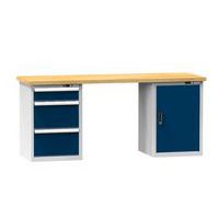 Műhelyasztalok KOMBI LM4725, 2500 x 700 x 880 mm, MULTIPLEX