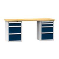 Műhelyasztalok KOMBI NB5725, 2500 x 700 x 890 mm, BÜKK