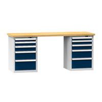 Műhelyasztalok KOMBI OB5720, 2000 x 700 x 890 mm, BÜKK