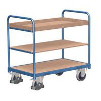 Polcos kocsik, 250 kg-ig, 3 polccal, 1 emelt éllel