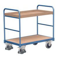Polcos kocsik, 250 kg-ig, 2 polc, 1 emelt élű