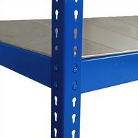 Kiegészítő acélpanel polcok, 183 cm, 440 kg, kék