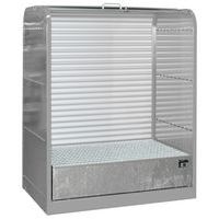 Fedett fém felfogó tálca 200 literes hordókra, 2 hordóra, felfogó képesség 240 l