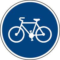 Kerékpárút (C8a) közlekedési tábla