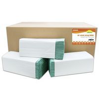 ZZ Green Standard kézi papírtörlők 1 rétegű, 250 lap, zöld, 20 db