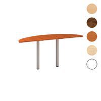 Alfa 200 asztal toldóelemek szürke lábazattal, 45 x 162,5 x 74,2 cm, félkör