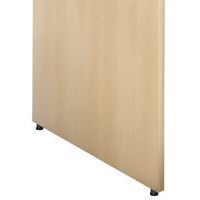 Bureau avec piétement à dégagement latéral avec pieds réglables