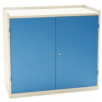Manutan szerszámos műhelyszekrény, 91,5 x 100 x 50 cm, szürke/kék