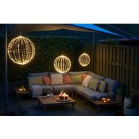 Dekoratív fehér LED karácsonyi fénygömb időzítővel - Luca Lightning