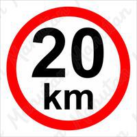 Munkavédelmi táblák - Sebességkorlátozás 20 km/h