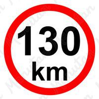 Munkavédelmi táblák - Sebességkorlátozás 130 km/h