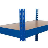Kiegészítő farostlemez polcok, 150 cm, 265 kg, kék