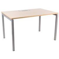 Irodai asztalok Misao U Manutan Expert, 74 x 120 - 180 x 80 cm, tölgy
