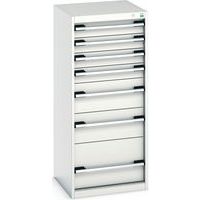 Műhely fiókos szekrények Bott Cubio, 120 x 52,5 x 52,5-65 cm, 7 fiók