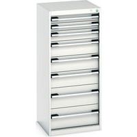 Műhely fiókos szekrények Bott Cubio, 120 x 52,5 x 52,5-65 cm, 8 fiók