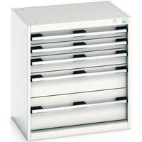Műhely fiókos szekrények Bott Cubio, 70 x 65 x 52,5-75 cm, 5 fiók