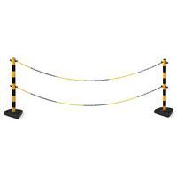 Műanyag kordonoszlopok Manutan, magassága 90 cm, 2 db