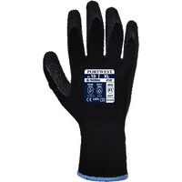 Thermal latex mártott kesztyű, fekete