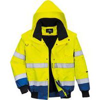 Hi-Vis Kontraszt Bomber dzseki, kék/sárga