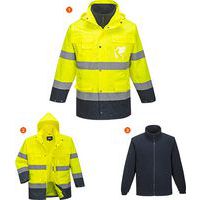 Hi-Vis Lite 3 az 1-ben kabát, kék/sárga
