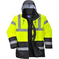 Hi-Vis Contrast Traffic kabát, fekete/sárga
