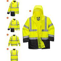 Hi-Vis Executive 5 az 1-ben kabát, fekete/sárga