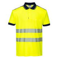 PW3 Hi-Vis pólóing S/S, kék/sárga