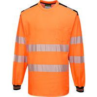 PW3 Hi-Vis hosszú ujjú póló, fekete/narancssárga