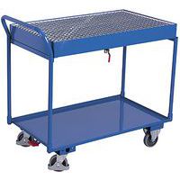Cseppfogó tálcával és ráccsal ellátott polcos kocsik, 250 kg-ig, 60 l, 112,5 x 61 x 102 cm