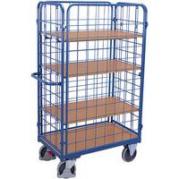 Polcos kocsik 4 hálós fallal, 4 polccal, 400-500 kg-ig