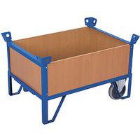 Kétkerekű szállítóplatformok tömör falakkal, 4 lábbal, akár 500 kg-ig