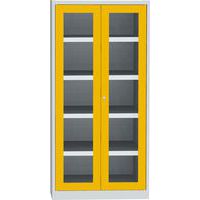 Vegyszerszekrények üveges ajtókkal, 1950 x 950 x 500 mm
