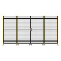 Kétszárnyú teleszkópos tolóajtó, hengerzárral