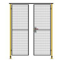 Kétszárnyú függőajtó, hengerzárral