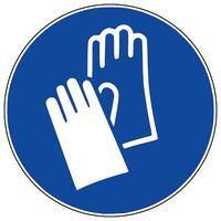 Parancsjelzések Manutan Expert - Kötelező védőkesztyű, öntapadó