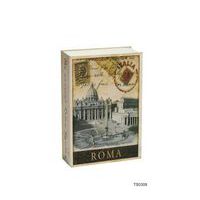 Roma könyv alakú fém biztonsági miniszéf