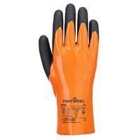 Grip 15 nitril kesztyű, fekete/narancssárga