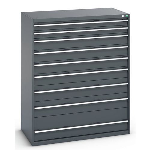 Műhelyfiókok Bott Cubio 200, 160 x 130 x 65-75 cm, 9 fiók