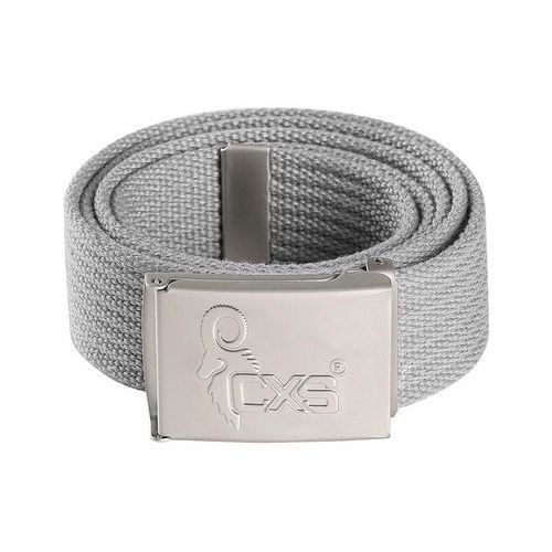 CXS KARUK öv, szürke, 3,5 cm, textil, CXS logós csattal
