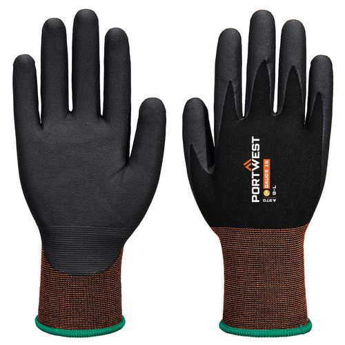 GP Grip 15 Nitril Mikrohabos kesztyű, fekete